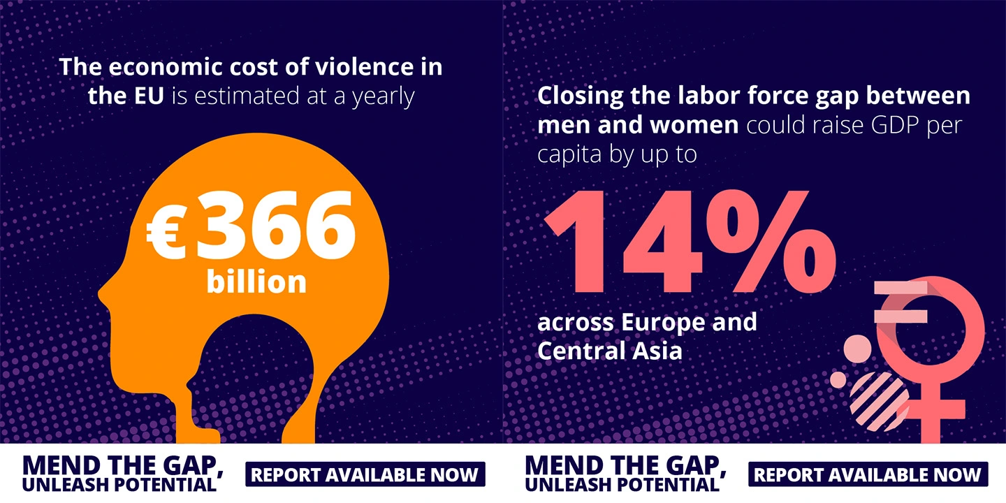 Mend the Gap report design and data visualization